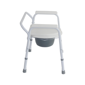 調節可能な便器セットトイレチェアトイレ大人用チェア便器高齢者用ポータブルスチールベッドサイド便器