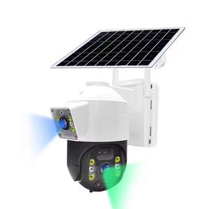 Outdoor 4G Solar Dome <strong>Camera</strong> <strong>with</strong> Infrared Night Vision Audible Alarm <strong>and</strong> Loop Video Recording CMOS <strong>Sensor</strong> - Product Image 1