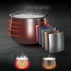 Kleine 3D-Heizung Fuzzy Logic Reiskocher Antihaft-Touchscreen Gesunde elektrische weiße/braune Reis Hafer Suppe Kocher Kunststoff