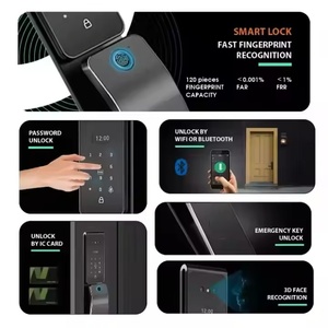 Impermeabile Tuya TTlock 3D faccia Smart Lock con la macchina fotografica citofono Serrure biometrico esterno impronta digitale Wifi Smart serratura della porta - Product Image 2