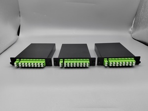 Divisores de montaje en rack PLC de módulo mixto 1RU 1*1*1*16 LC/APC Cassette Panel de conexión de fibra óptica Compatible con divisor de red G/3G - Product Image 5