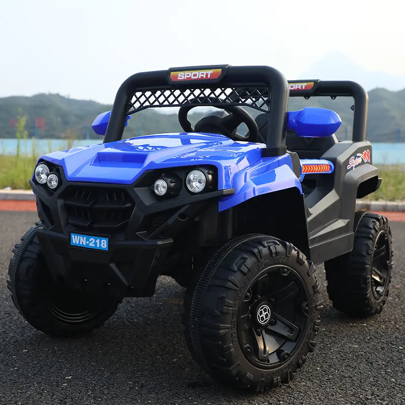 Carro elétrico infantil de 2 lugares, brinquedo de plástico com controle remoto para crianças de 2 a 4 anos, carro elétrico unissex movido a bateria