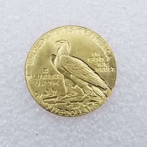 Toptan ucuz altın kaplama bakır 11908 versiyonu D vintage antik altın madalyonlar amerikan paraları takı el sanatları