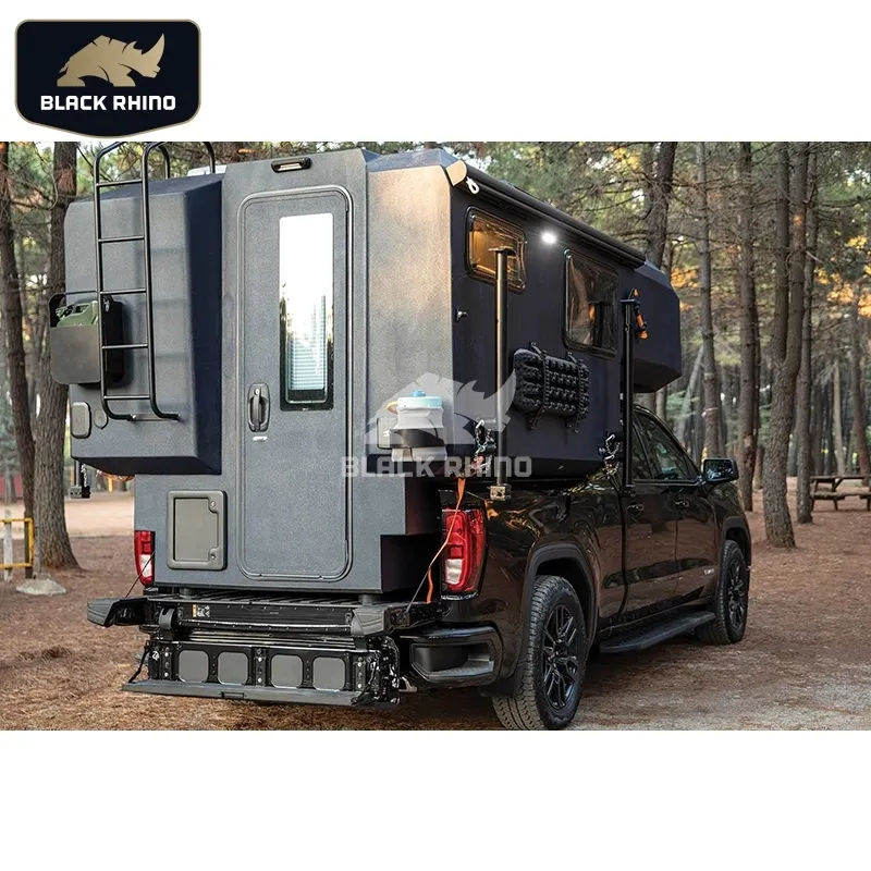 Robuuste Offroad-Capaciteit Alle Amerikaanse Pick-Ups Truck-Camper Pop-Up Caravan Met Stapelbedden