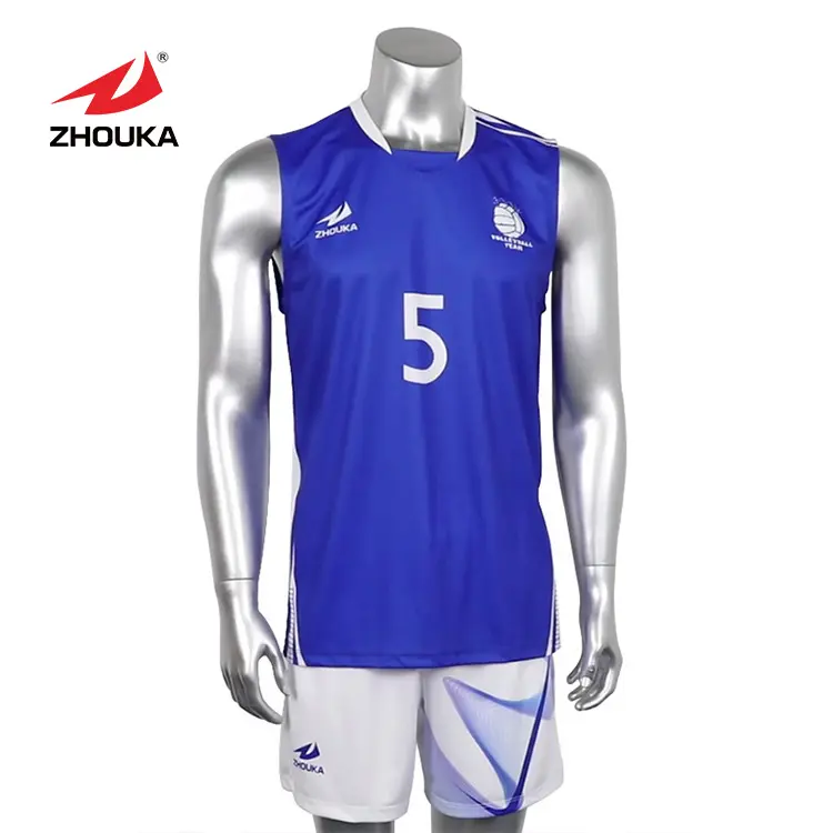 ZHOUKA-Camiseta de voleibol transpirable de secado rápido para hombre, uniformes de voleibol de diseño personalizado, gran oferta