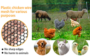 15.7 Inch * 10 Ft Multi-Mesh Plastic Gaasrol, Groen/Zwart/Wit Voor Tuinhekwerk, Gevogelte Gaas En Kippenhok Barrière - Product Image 5