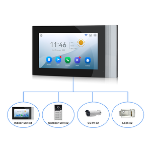 4 Unit Home <span class=keywords><strong>Security</strong></span> Systeem 1080P <span class=keywords><strong>Video</strong></span> Deurtelefoon Met Kleurencamera Pir Motion Detection <span class=keywords><strong>Intercom</strong></span> Multi-Appartement Home <span class=keywords><strong>Security</strong></span> - Product Image 4