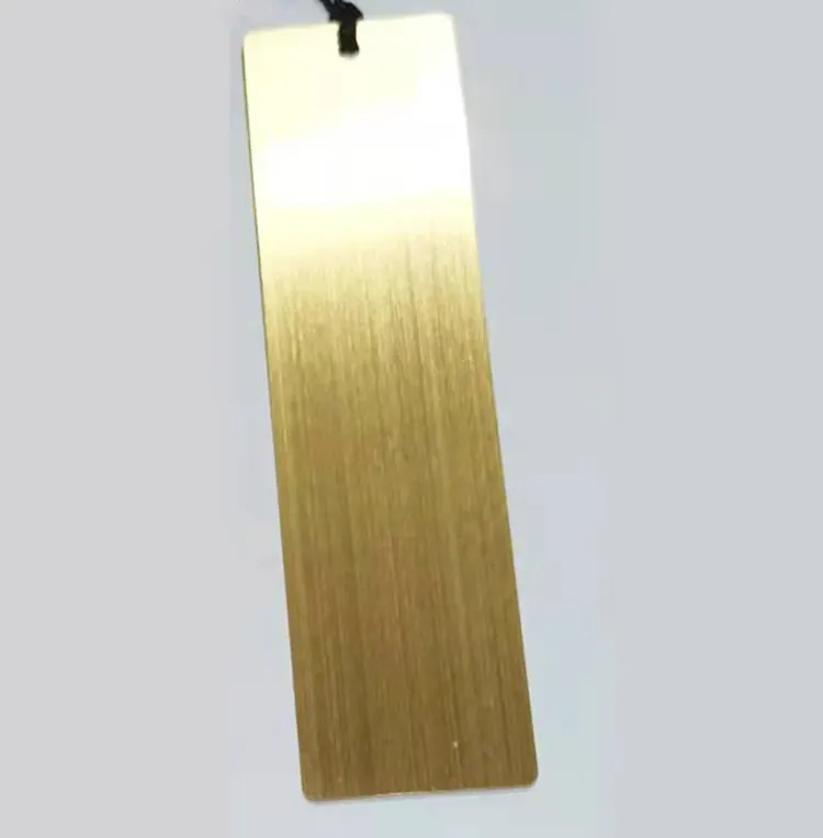 Segnalibri vuoti segnalibro in metallo dorato di alta qualità in vendita in fabbrica