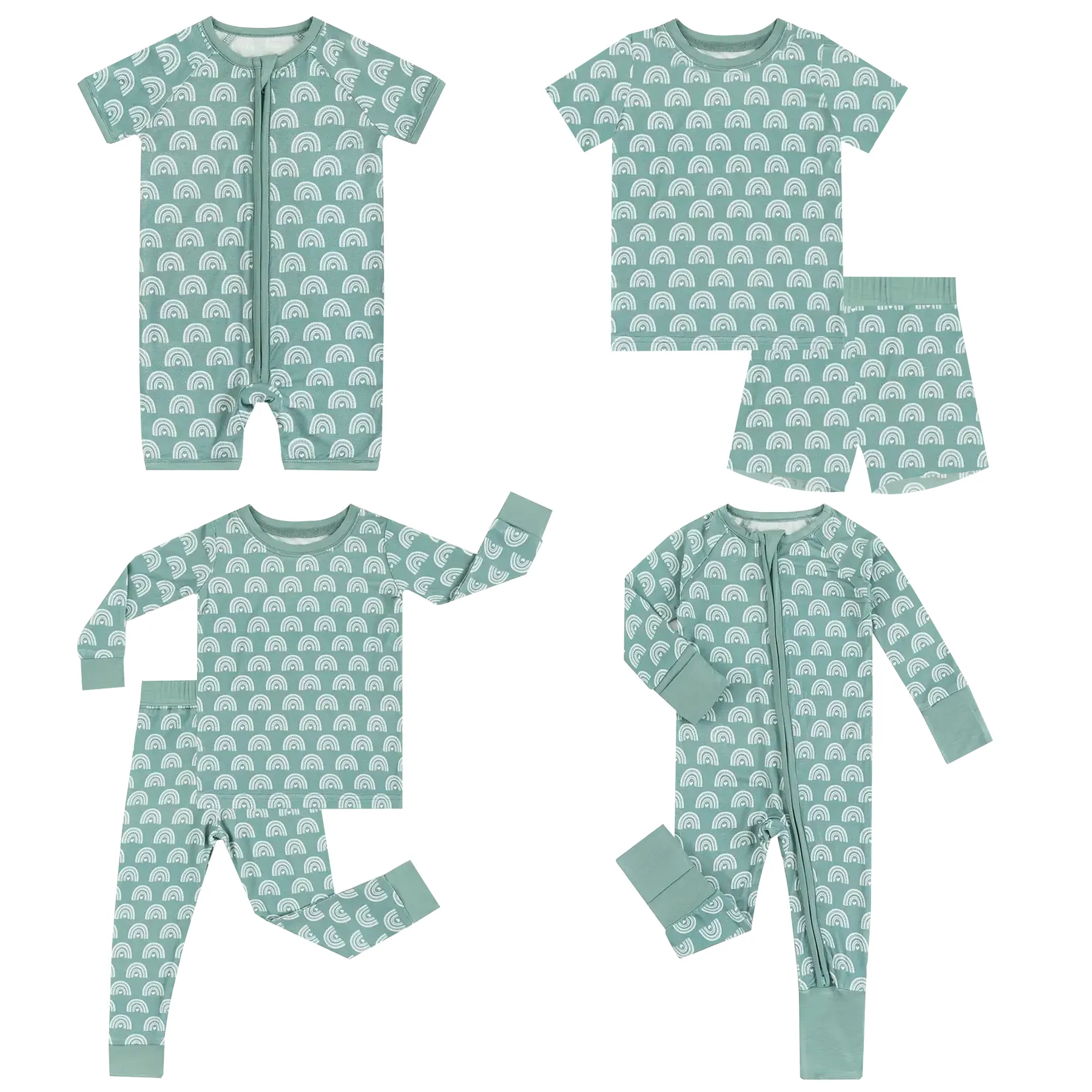 Ropa para niños low moq conjuntos de ropa para niños ropa de dormir de manga larga para niñas 100% pijamas de bambú ropa de descanso personalizada pijamas para niños