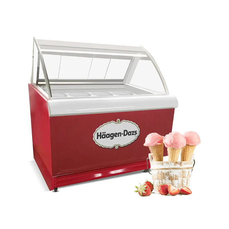 Italian gelato fashion used haagen dazs ice cream dipping freezer cabinet