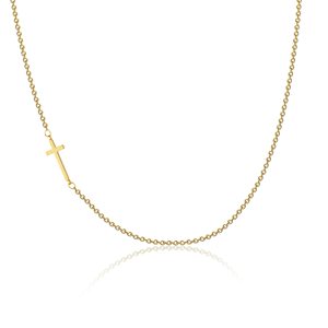 Altın eğimli çapraz kolye Link zinciri ile farklı <span class=keywords><strong>L</strong></span> 14.5CM W 23.5CM uzun yan toplam uzunluğu 40 + 5CM yapılan pirinç N0038