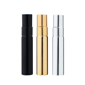 3ml <strong>5ml</strong> 10ml Wholesale Cylinder Electroplated Gold Silver Spray Atomizer Bottle Glass <strong>Perfume</strong> Bottle with Uv Plated Cap - Product Image 1