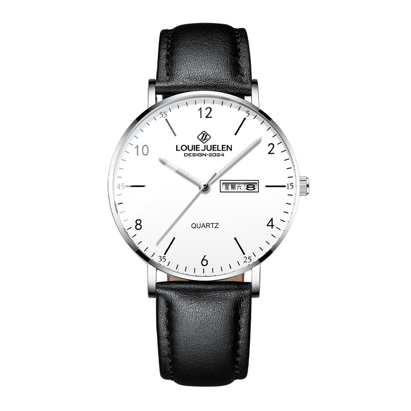 L-541 silver shell white face black belt