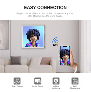 Smart 2K 4K LCD quadratischer Bildschirm Werbe display Digital Signage Foto rahmen für Aufzug Einzelhandel geschäft U-Bahn Verwenden Sie Art Display - Product Image 4