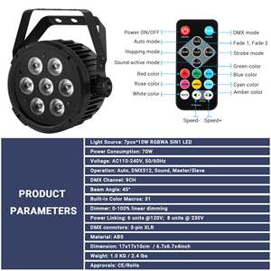 7x8W 5in1 5in1 LED Par işık uzaktan ile kilise stüdyo parti düğün için - Product Image 4