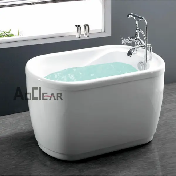 Aoclear Old Fashioned Custom Size Clear Acrylic Woodbridge Small Freestanding Mini Bathtubs Compact Bath Tub /