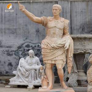 Mily cuộc sống kích thước tay chạm khắc đá cẩm thạch Hoàng Đế Augustus Caesar Tượng điêu khắc cho thành phố ngoài trời tượng đài - Product Image 3