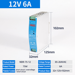 Fuente de alimentación conmutada de salida única 2. 0-6.3A Adaptador de corriente industrial 75,6 W Entrada 12V Salida SMPS - Product Image 2