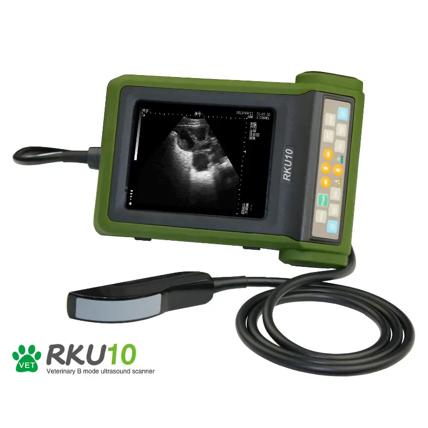 Kaixin scanner veterinário portátil de ultrassom, máquina portátil de ultrassom para gravidez de gado ovelha rku10