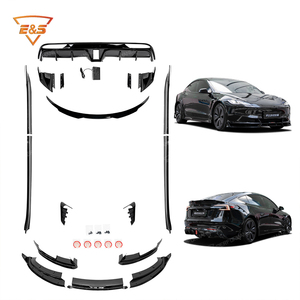 Difusor trasero LED Tesla Model 3 2024, kit de carrocería negra brillante no destructiva, actualización con modificación de coche MSL - Product Image 1