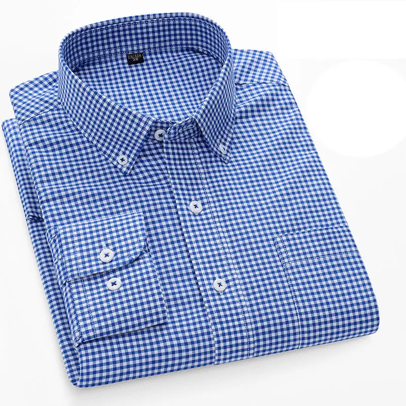 Xford spinning-Camisa de manga larga para hombre, ropa informal de negocios de algodón ajustada versión orean, cómoda de verano