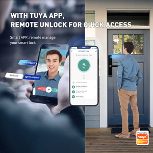 <strong>Poland</strong> Screen Type 6085 Mortise Waterproof Tuya Face Recognition Smart Lock Front Door with Camera - Product Image 4