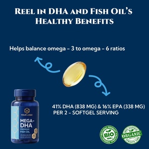 Органическая добавка extra 3 пренатальная фолиевая кислота веганский сырьевой ингредиент Омега-водоросль рыбий жир высокого Epa DHA Softgels для детей и взрослых - Product Image 3