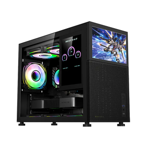 Custodia per Computer da Gamer Desktop popolare con ventola RGB e Display LCD MATX scheda madre supporto pannello laterale di vetro - Product Image 5