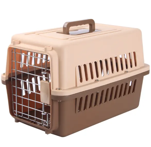 ペット製品輸送用プラスチック犬フライトケージ動物ケージペットキャリアxxlペットケージキャリアは大きな犬小屋を収容します