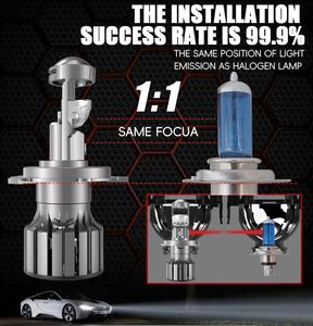 Lanseko H4 H7 H11 9005 9006 Xe LED Ống Kính Máy Chiếu Tự Động Hệ Thống Chiếu Sáng Mini LED Ống Kính 55W 6000LM Cho Xe Máy Phụ Kiện Xe Hơi - Product Image 5