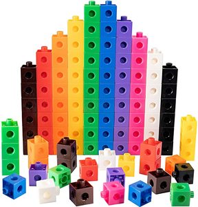 100 adet bağlama küpleri seti sayma, sıralama, kök, bağlantı matematik eğitici oyuncak okul öncesi için - Product Image 1