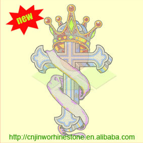 Cross Custom <strong>Design</strong> Rhinestone Logo Heat Transfer <strong>Design</strong> Hotfix Rhinestone Template Pattern Rhinestone Transfer - Product Image 6