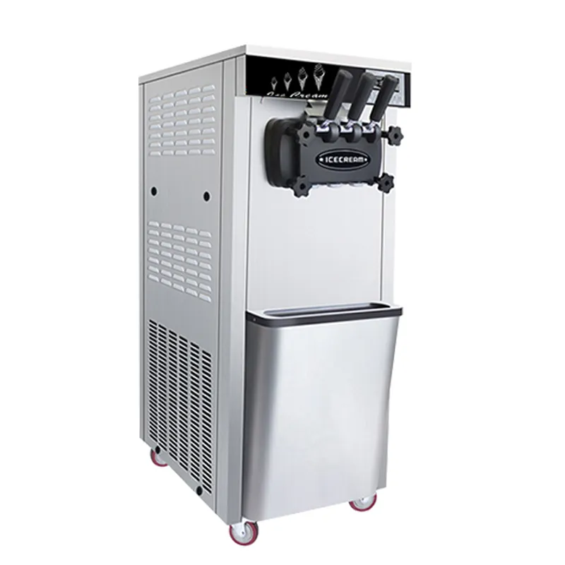 (MK-618DB) 18-25l/hora máquina de sorvete macio preço melhor fabricante móvel barato geladeira cone fazer carrinho para venda