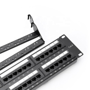 2U 48-Port 19 Inch <strong>Patch</strong> <strong>Panel</strong> <strong>with</strong> Back Bar Steel Network Distribution Box UTP Cat6 <strong>Patch</strong> Cables Cabinet - Product Image 2
