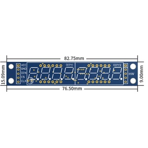 MAX7219 7 segmento 8 cifre modello di visualizzazione a tubo microcontrollore supporto modulo di controllo a cascata per Arduino MCU/ 51/ AVR/ STM32 - Product Image 6