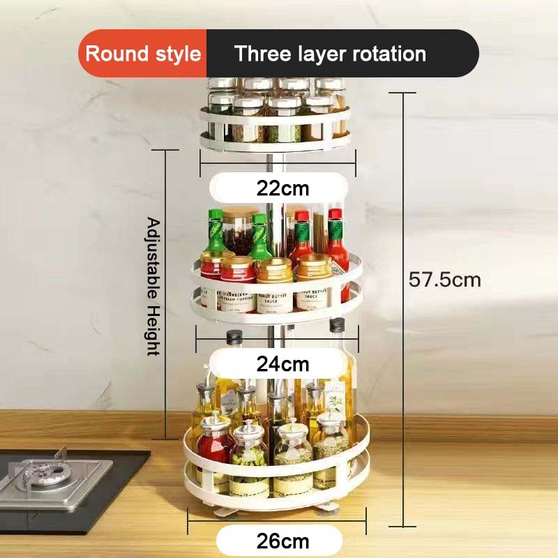 Three layer circular shape white