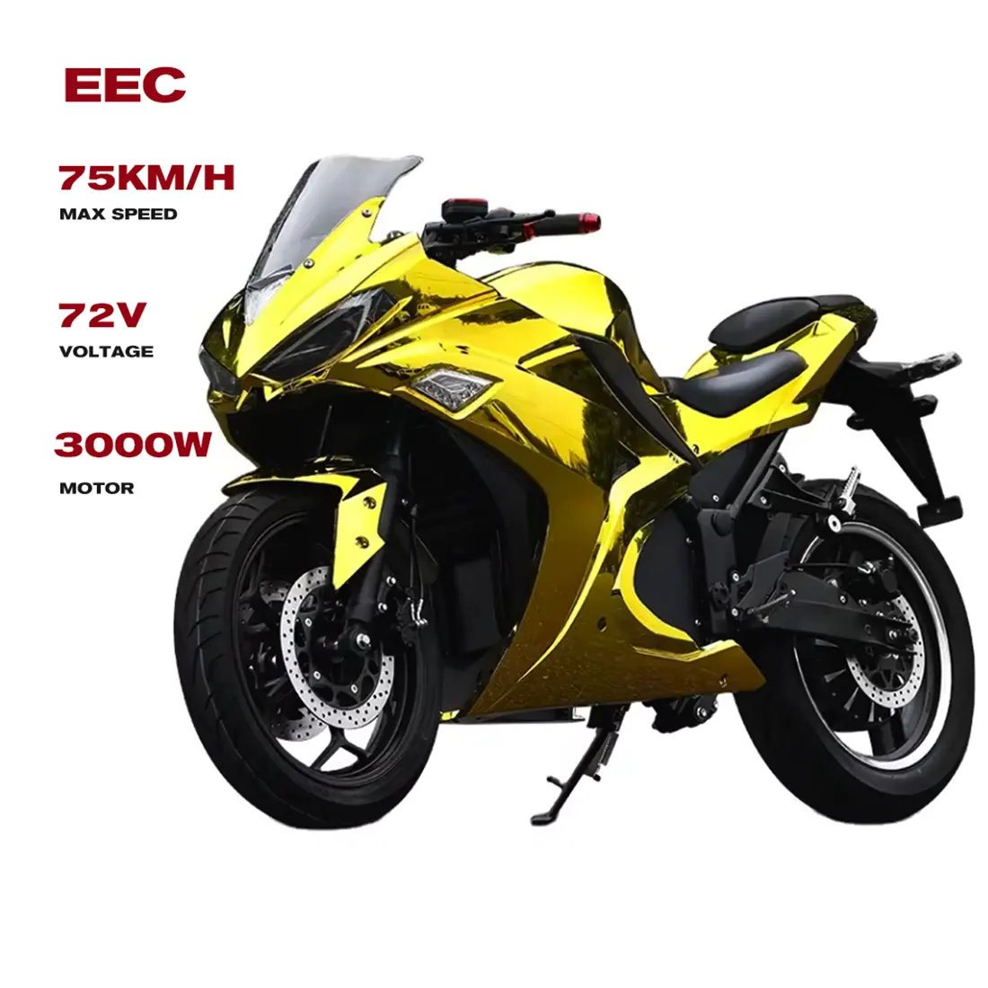 EEC pedali professionali 75 km/H 72v 8000w ad alta velocità moto elettrica a buon mercato per adulti
