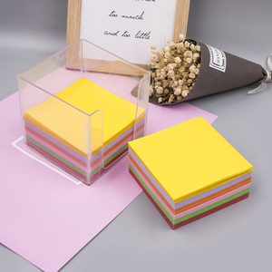 400 hojas de color estándar europeo Memo/Bloque de papel/anuncio de impresión completa nota pegajosa en caja de plástico