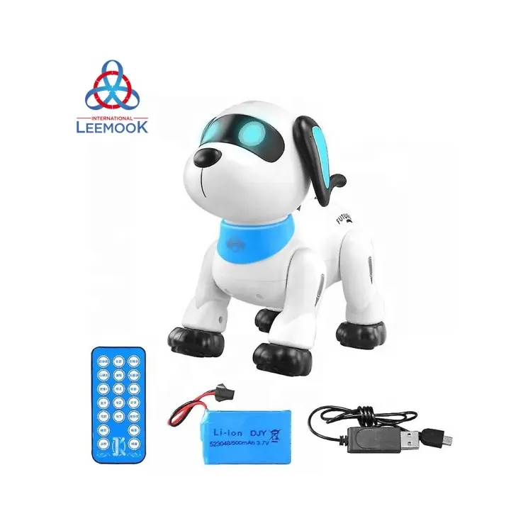 Mainan boneka elektrik pintar, mainan anjing Robot Remote Control interaktif, memikat hewan RC menari anjing edukasi hewan peliharaan