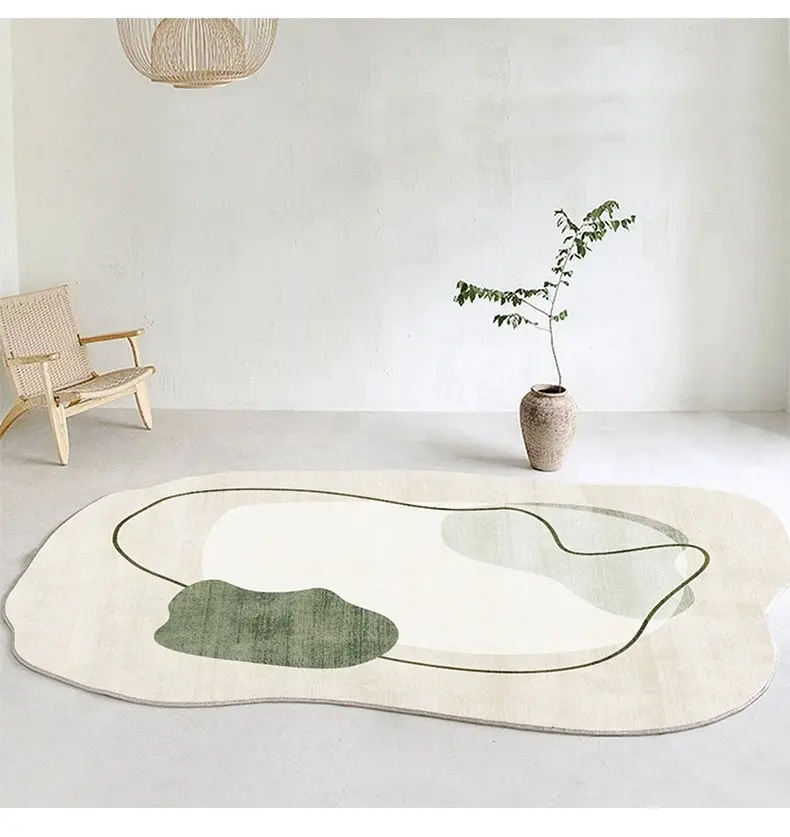 Decoración del hogar alfombra de hotel personalizada Linda lana gruesa refrescante irregular en forma de huevo alfombras de piso alfombra esponjosa alfombras de sala de estar