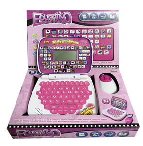 Spanisch Englisch Multifunktion spunkt Lesen Lernmaschine LED-Bildschirm Laptop Lernmaschine für Kinder