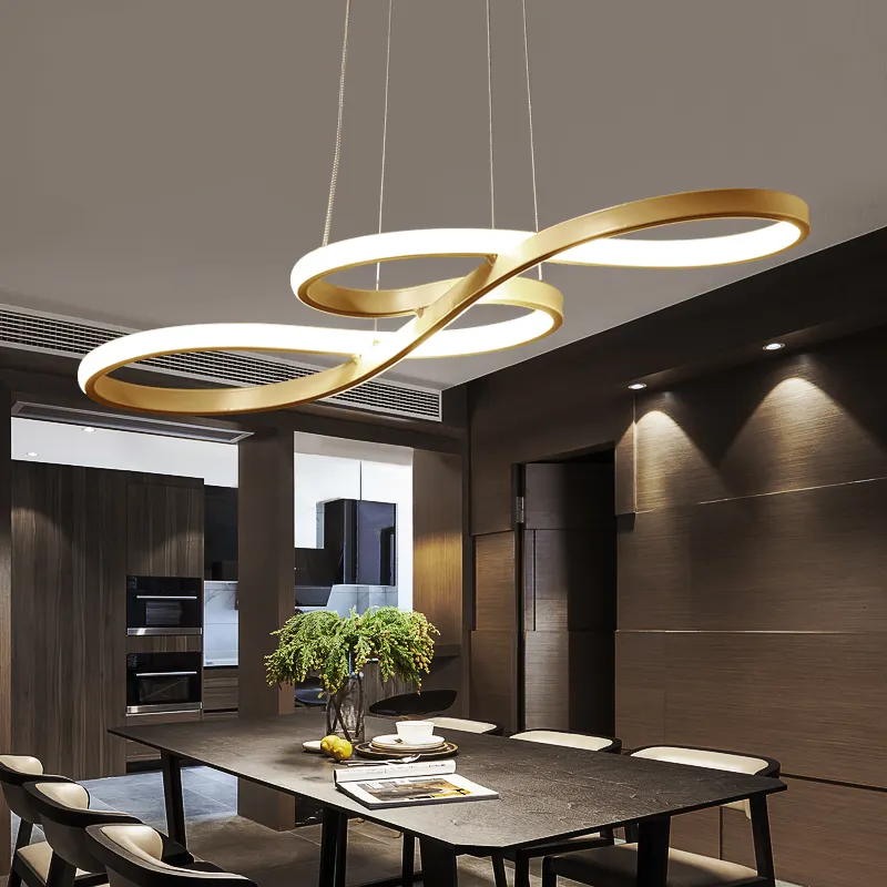 Moderne lampade a soffitto a sospensione luci a LED lampadario decorazione Design creativo lampada musica cucina Note LED luce pendente