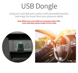 Transmisor receptor de audio USB BT5.3 4 en 1 Mini estéreo AUX RCA USB 3,5mm Jack para PC TV Adaptador inalámbrico para coche - Product Image 6