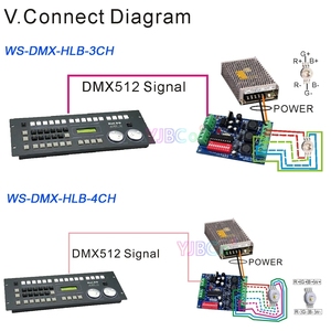 5V-36V DMX512 Decoder 350MA/700MA * 3 CH/4 CH Channel <strong>DMX</strong> RGB RGBW <strong>LED</strong> Light <strong>Controller</strong> 3/4 Group Alone <strong>Led</strong>(6pin) <strong>Output</strong> Dimmer - Product Image 4