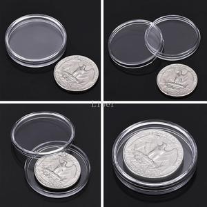 36 mm şeffaf sikke vitrinin sert plastik yuvarlak sikke kapsül sikke koleksiyonu koruma kutusu - Product Image 4