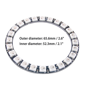 DIYmall 24 bit RGB LED Ring 24 X WS2812B 5050 lampada con driver integrati indirizzabile per Arduino Raspberry Pi - Product Image 3