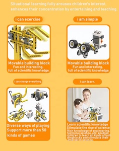 420 piezas programación Robot bloques de construcción juguetes conjunto ciencia e ingeniería aprendizaje para niños juguetes educativos de energía