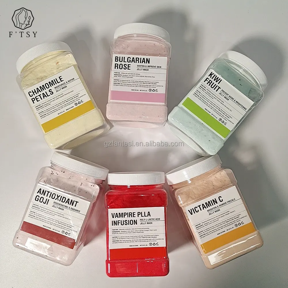 Spa DIY Produsen Penjualan Laris Organik Vegan Alami Kamomil Kelopak Mawar Masker Wajah Kolagen Bikini Masker Jelly Masker Wajah