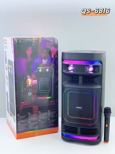 QS-6816 canale singolo di alta qualità per altoparlante Bluetooth per feste e palco all'aperto con illuminazione a LED RGB e suono dei bassi - Product Image 3