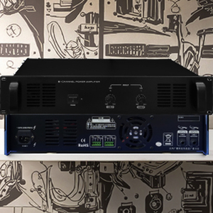 Amplificador de potencia de Audio profesional de 250W 1U, salida de voltaje constante de 2 canales para sistema de sonido, carcasa de Metal duradera
